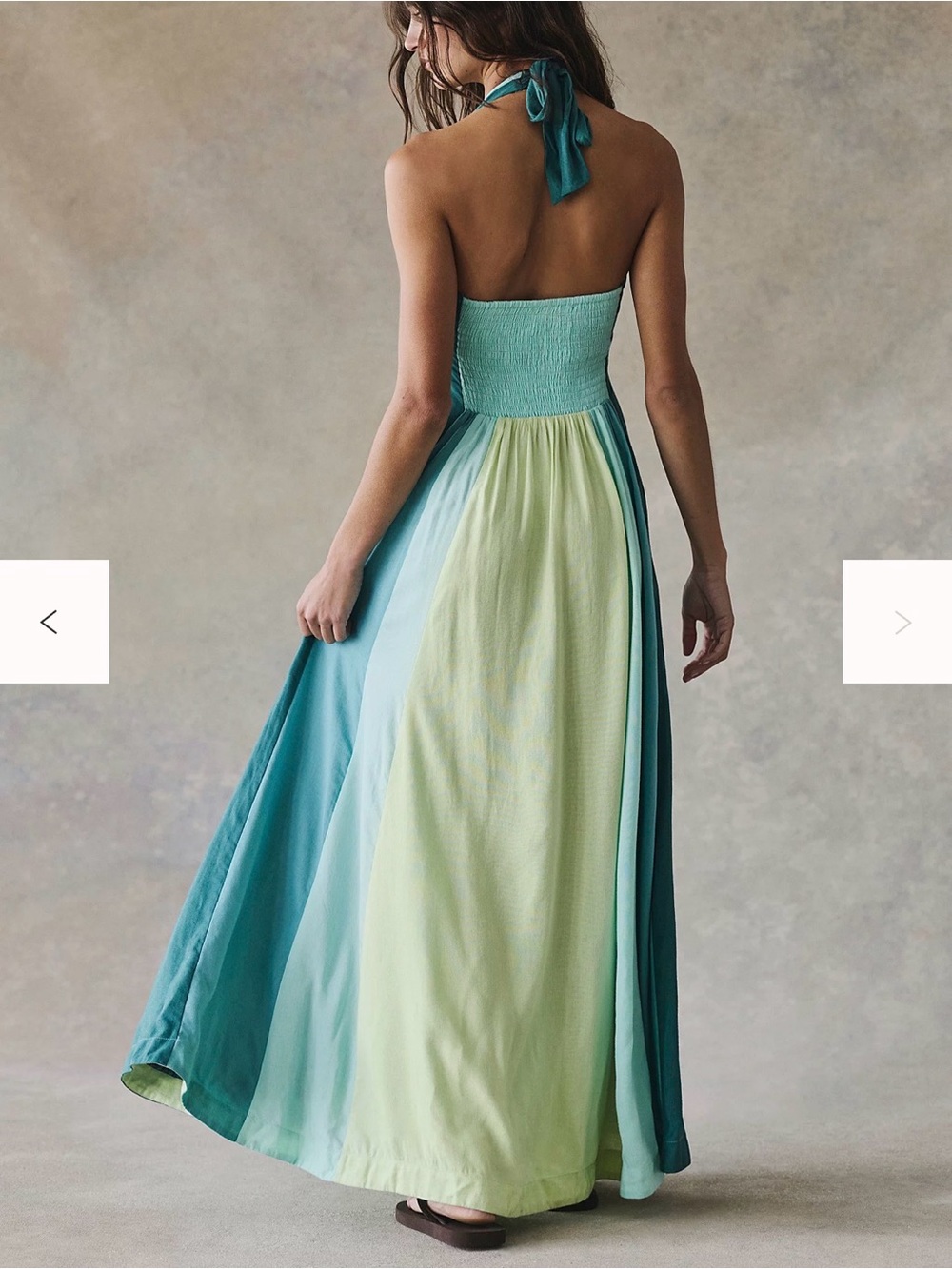 Free People Tropic Pop Maxi Dress Large Color: Blue Lagoon Combo NWT - Picture 3 of 7
